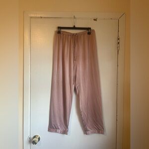 Lily Silk Blush Pink Pajama Pants 100% MULBERRY SILK Size Medium